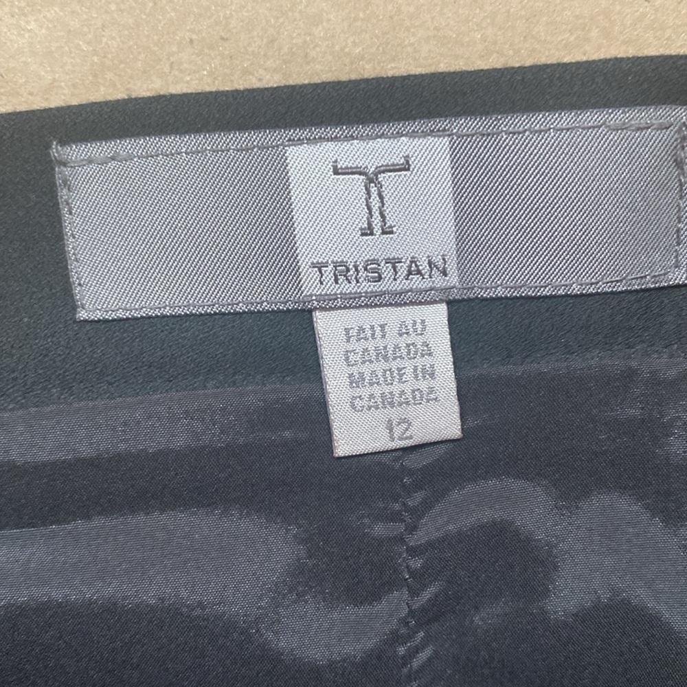 Tristan Black & Orange Cotton Fitted Pencil Skirt Size 12 - Picture 13 of 14